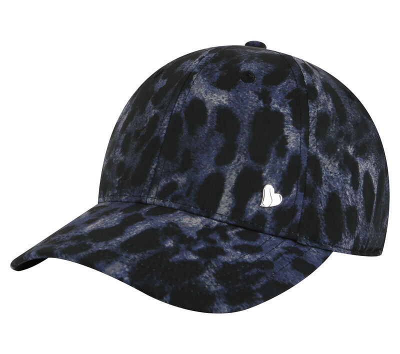 Cheetah Baseball Hat, NAVY / CINZENTO CLARO, largeimage number 0