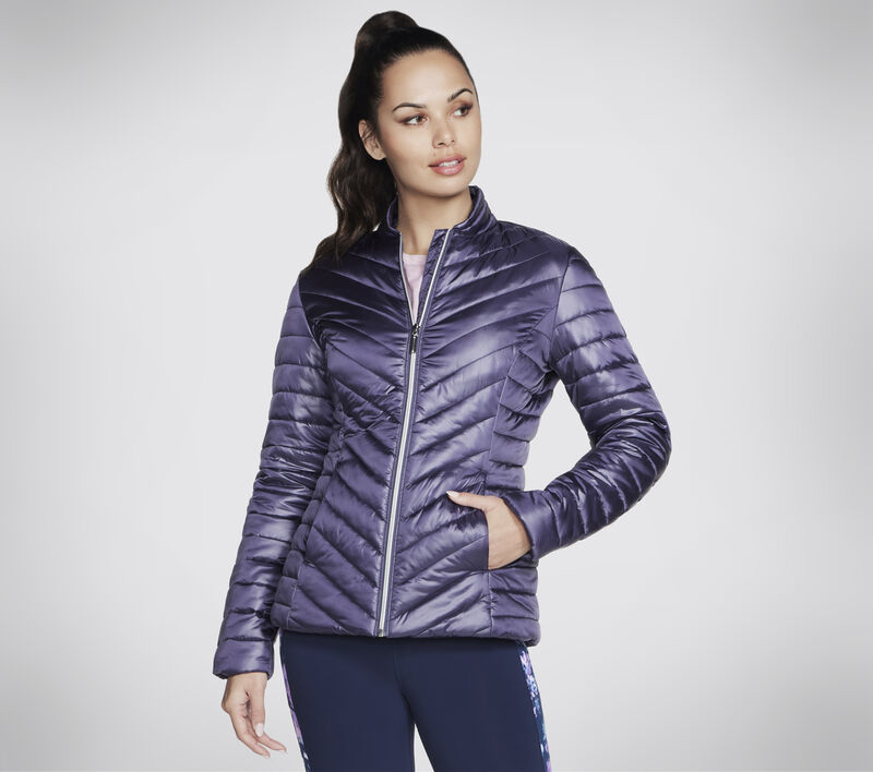 GO SHIELD Shine Jacket, ROXO / CARVÃO, largeimage number 0