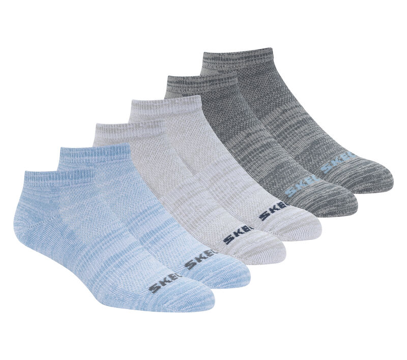 6 Pack Low Cut Non Terry Socks, AZUL, largeimage number 0