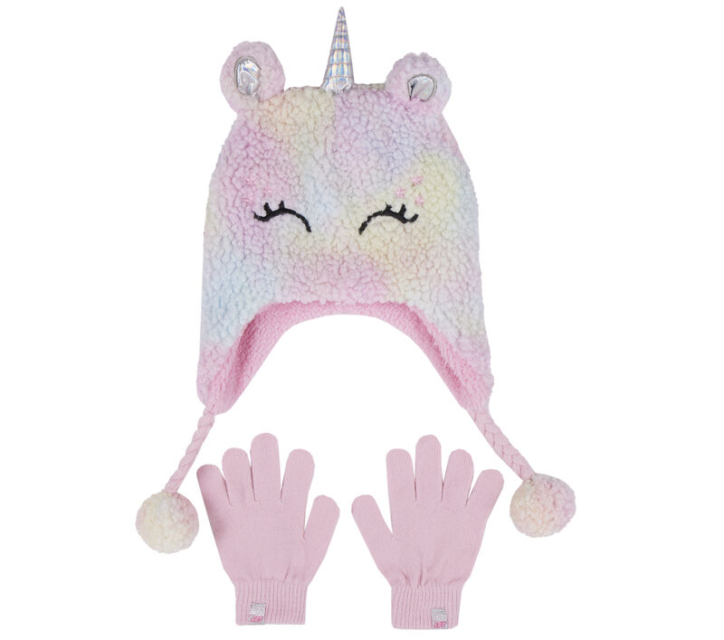 Sherpa Unicorn Hat and Glove Set, MULTICOR, largeimage number 0