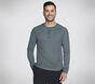 GO KNIT Waffle Henley, VERDE / PRETO, large image number 0