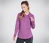 Skechers GOwalk Harmony Stripe Hoodie, ROXO / ROSA CHOQUE, swatch