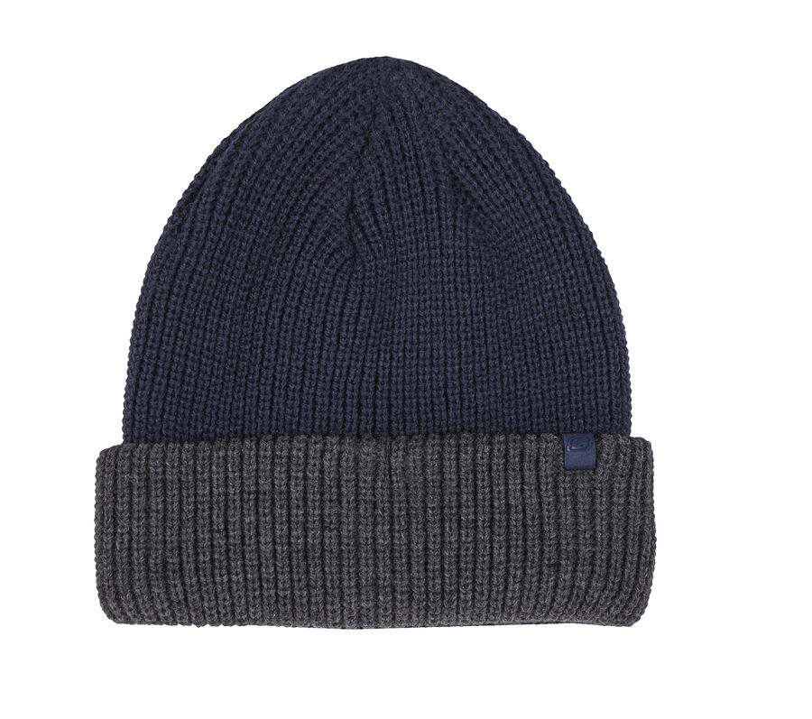 Two-toned Rib Beanie, NAVY, largeimage number 0