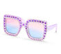 Square Rhinestone Sunglasses, ROXO, large image number 0
