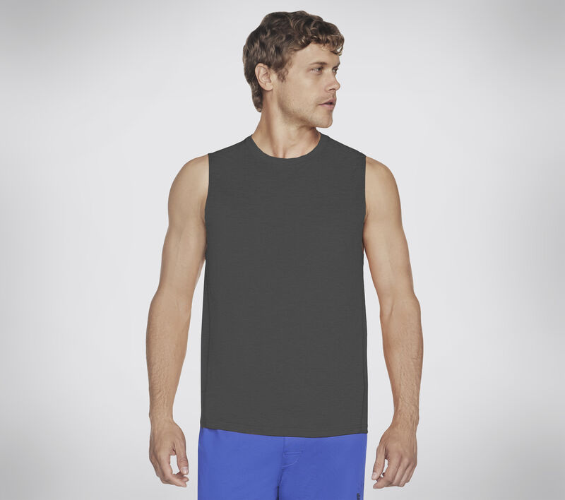 GO DRI Charge Muscle Tank, PRETO / CARVÃO, largeimage number 0