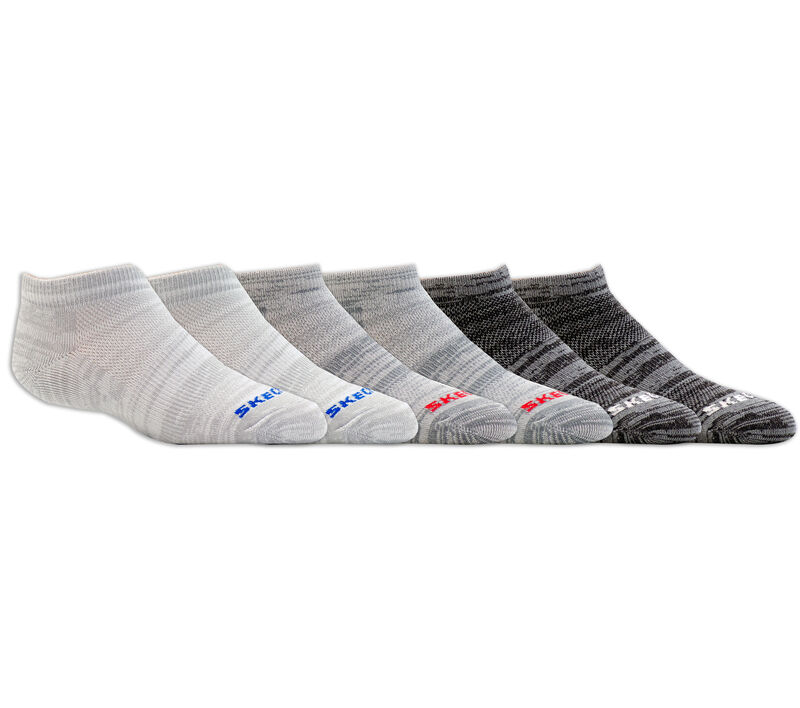 6 Pack Low Cut Non Terry Socks, CINZENTO, largeimage number 0