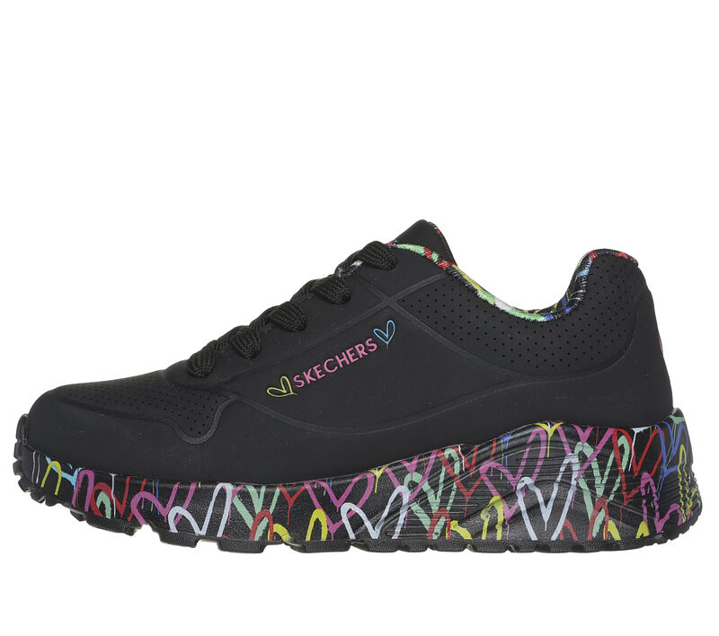 Skechers x JGoldcrown: Uno Lite - Lovely Luv, PRETO / MULTICOR, largeimage number 0
