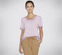 Diamond Wash Hatha Scoop Neck Tunic Tee, ROXO / ROSA CHOQUE, large image number 0