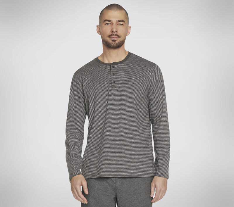 Skech Jersey Henley, BLACK / CHARCOAL, largeimage number 0