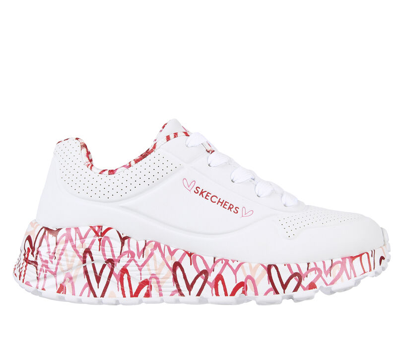 Skechers x JGoldcrown: Uno Lite - Lovely Luv, WHITE / RED / PINK, largeimage number 0