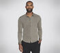 GO DRI Off Duty Button Down Shirt, CHARCOAL, large image number 0