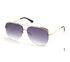 Semi-Rimless Metal Aviator, CLARO DOURADO, swatch