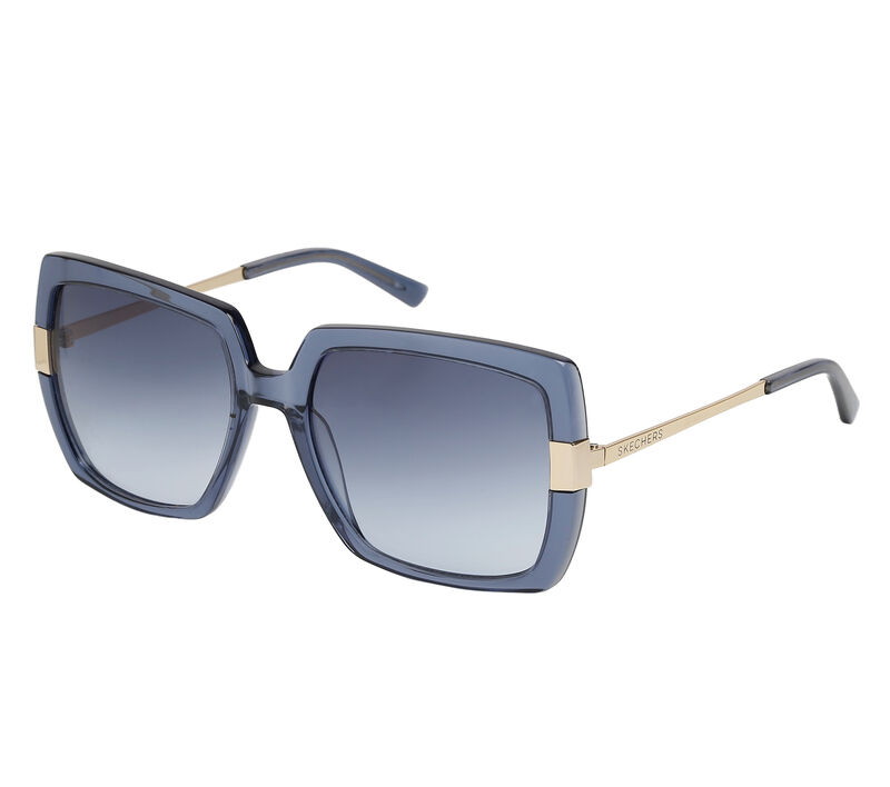 Oversized Square Sunglasses, AZUL / DOURADO, largeimage number 0