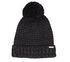 Reverse Stitch Pom-Pom Beanie, PRETO, swatch