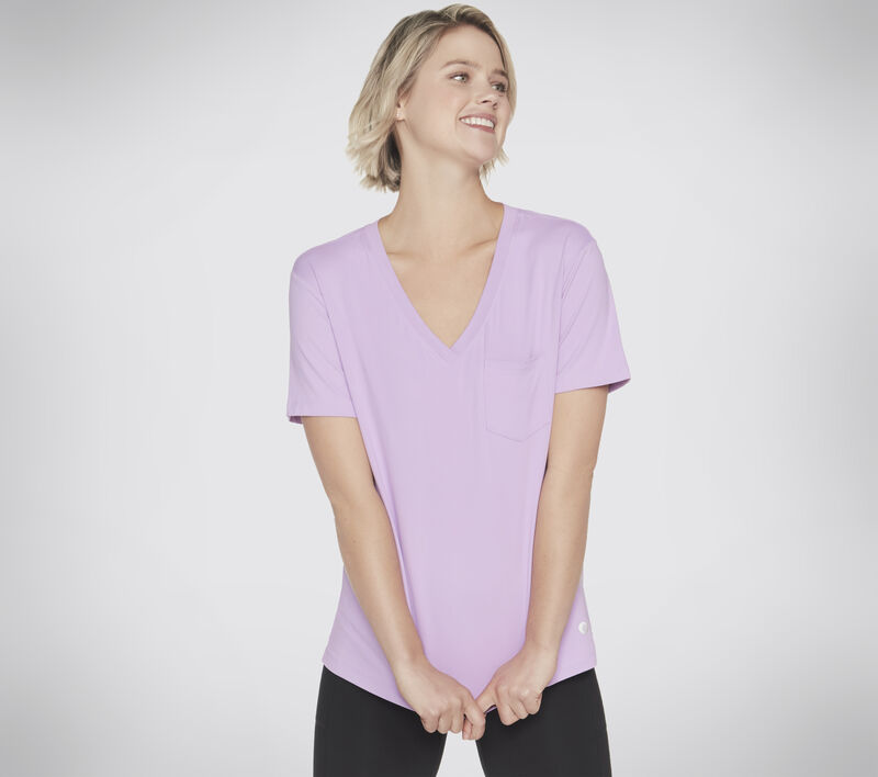 GO DRI SERENE V-Neck Tee, LAVANDA / ROSA CLARO, largeimage number 0