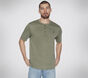 GOKNIT Pique Short Sleeve Henley, LIGHT GRAY / GREEN, large image number 0