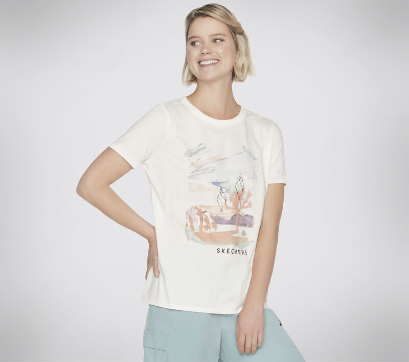 Skechers Airbrush Tee, BRANCO / PRATEADO, largeimage number 0