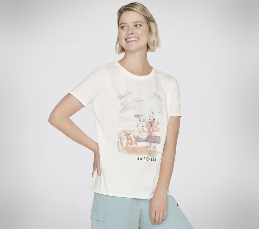 Skechers Airbrush Tee, BRANCO / PRATEADO, largeimage number 0