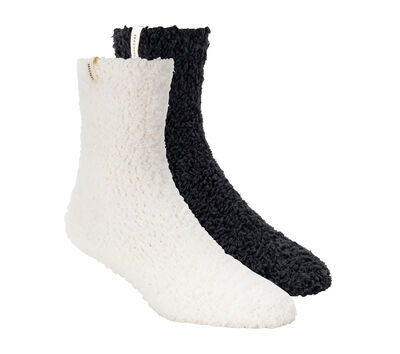 GO LOUNGE Furry Crew Socks - 2 Pack