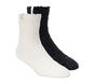 GO LOUNGE Furry Crew Socks - 2 Pack, BRANCO / PRETO, large image number 0