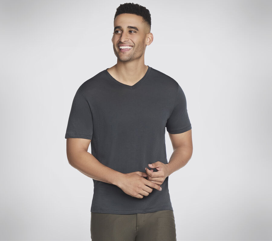 GO DRI Pima Signature V-Neck, CASTANHO, largeimage number 0