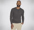 GO KNIT Waffle Henley, BLACK / CHARCOAL, swatch