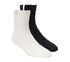 GO LOUNGE Furry Crew Socks - 2 Pack, BRANCO / PRETO, swatch