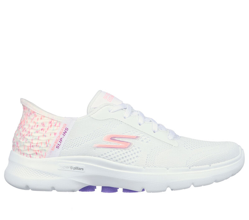 Skechers Slip-Ins: GO WALK 6 - Vivid Idea, BRANCO / MULTICOR, largeimage number 0