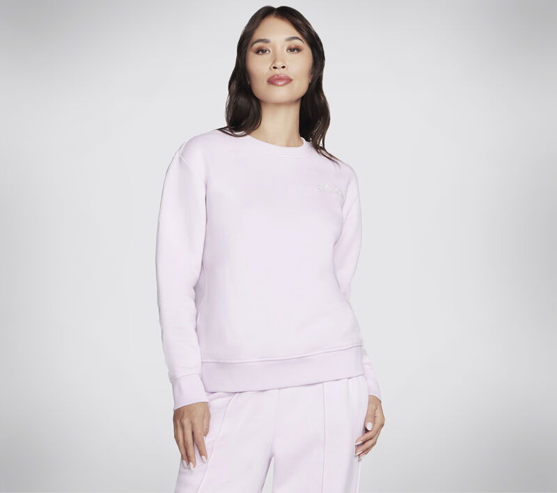 SKECH-SWEATS Signature Pullover Crew, LAVANDA / ROSA, largeimage number 0