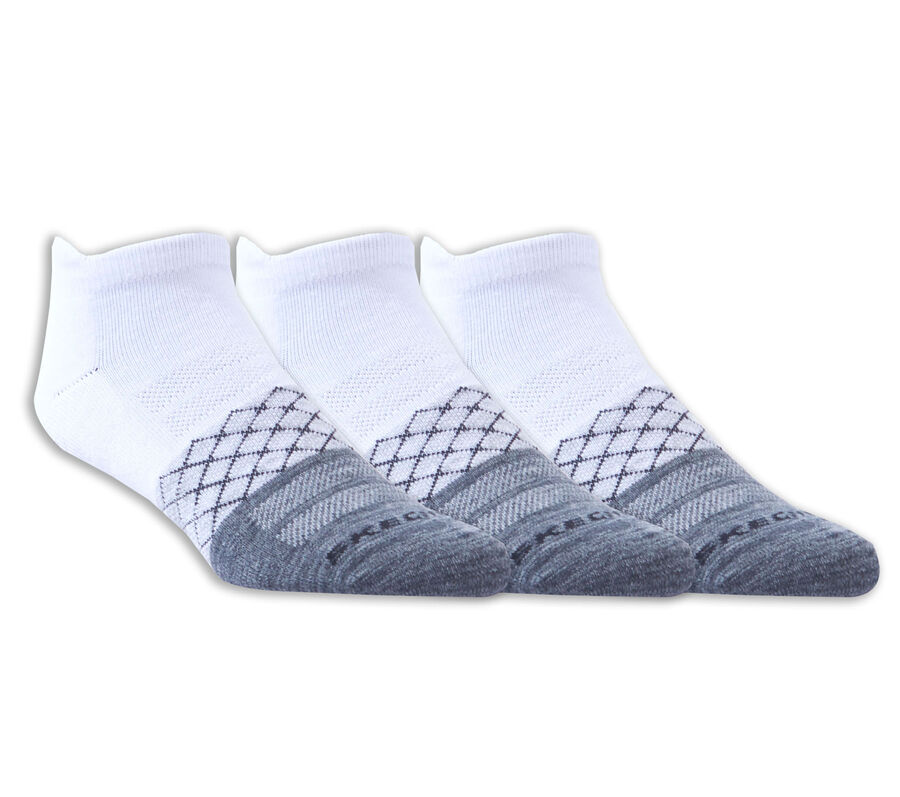 3 Pack Diamond Arch Socks, BRANCO / PRETO, largeimage number 0