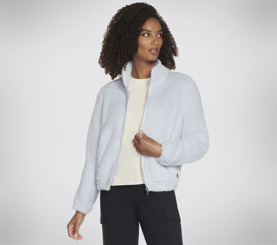 GO SNUGGLE Sherpa Jacket, AZUL / PRATEADO, largeimage number 0