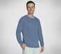 SKECH-BREEZE Slub L/S Henley, AZUL / CINZENTO, large image number 0