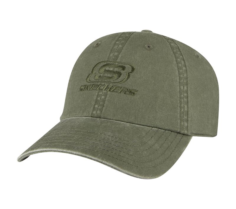 Skechers Washed Dad Hat, OLIVE, largeimage number 0