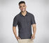 GO DRI All Day Polo, BLACK / CHARCOAL, swatch