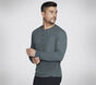 GO KNIT Waffle Henley, VERDE / PRETO, large image number 2