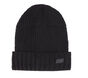 Mixed Rib Knit Beanie, BLACK, large image number 0