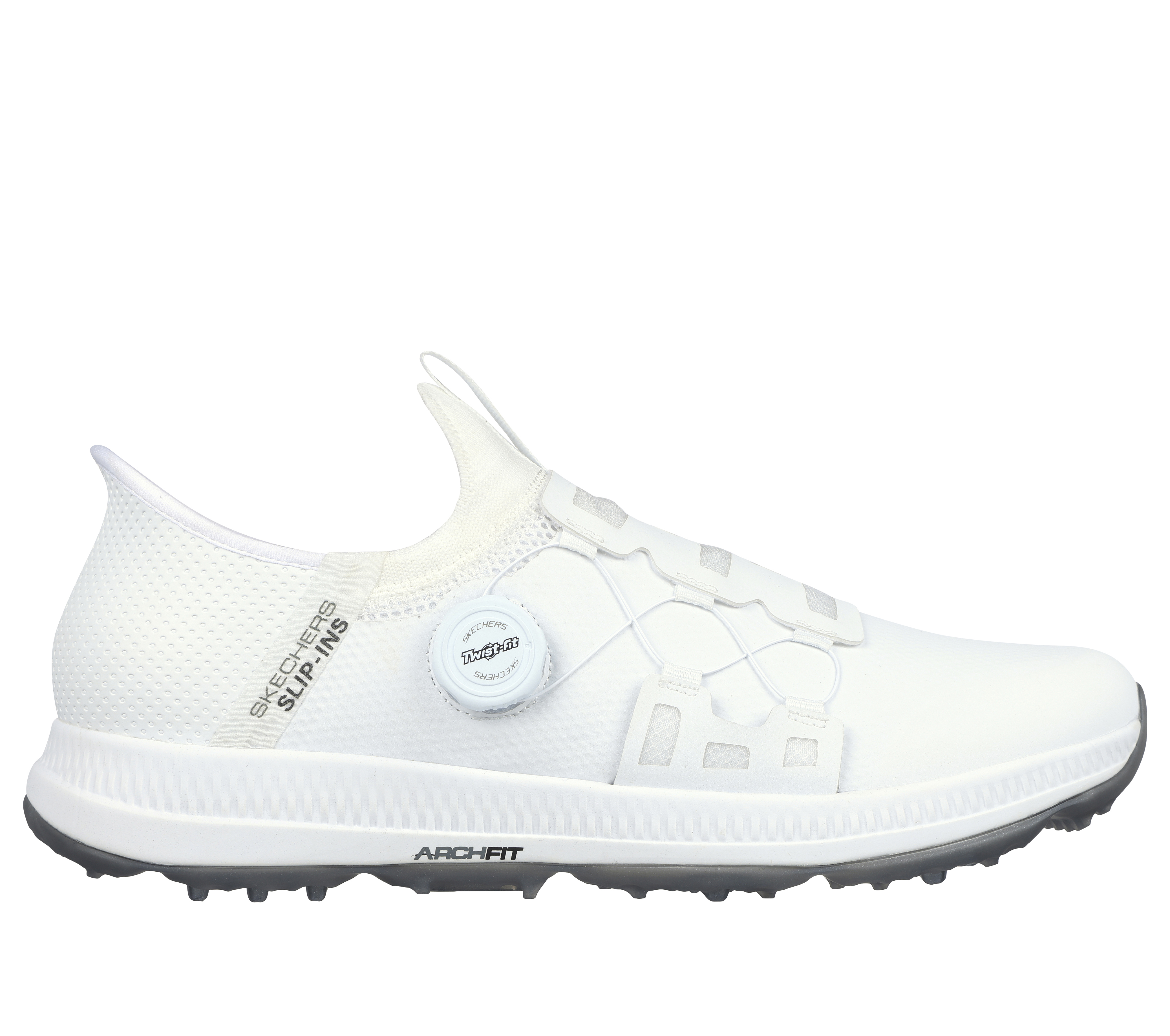 Skechers white 2025 golf shoes